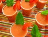 Soupe froide de melon et de fraises