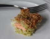 Crumble de courgettes, pommes et saumon