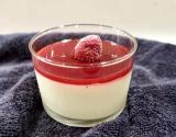 Panacotta et son coulis de framboise