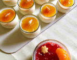 Verrines de panna cotta à la confiture de clémentines