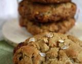 Cookies au chocolat blanc, raisins blonds et flocons d'avoine