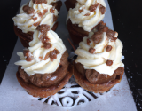 Cup cakes choco coco sous sa chantilly de nutella