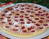 Tarte mousseuse aux framboises