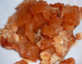 Pommes au cidre caramélisées, crumble amandes