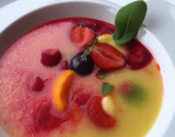 Soupe de fruits au champagne