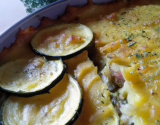 Gratin de patate et courgettes à la moutarde