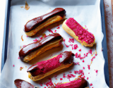 Eclairs au chocolat et son glaçage choco-framboise