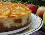 Cheesecake aux pommes et prune caramélisées