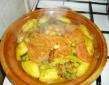 Pigeonneau aux épices, tajines de légumes