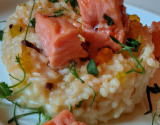 Risotto de saumon fumé idéal pour les fêtes