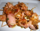 Minis brochettes de noix de saint-jacques au bacon