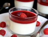 Panna cotta chocolat blanc - framboises