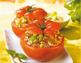 Tomates farcies au veau et quinoa