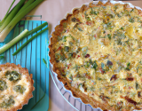 Quiche aux poireaux et crabe