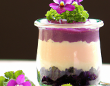 Piémontaise violette en verrine glamour