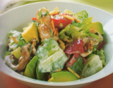 Salade chaude de poulet à la coriande