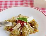 Gnocchi d'aubergines, tomates frites et ricotta salée