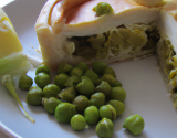 Tourte aux artichauts et petits pois