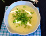 Soupe de poireaux et camembert au thermomix