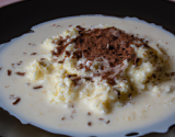 Riz au lait au chocolat blanc vanillé