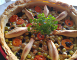 Tarte légumes et poulet