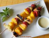 Brochettes briochees à la nectarine