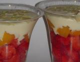 Verrine fraises et pêches