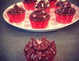 Cupcakes cœur Nutella glaçage chocolat