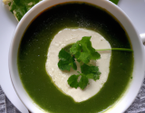 Petite soupe verte et fromage frais