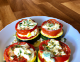 Moelleux de Noël tomates courgette feta