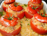 Gratin de riz façon tomates farcies