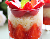 Verrines de riz aux fraises