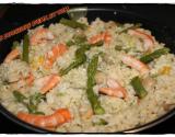 Risotto aux asperges et crevettes