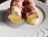 Gratiné de roulé de jambon farci à la banane