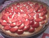 Tarte aux fraises sur son lit de crème patissière