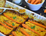 Gratin de carottes au curry et au pain d'épices en petites cocottes