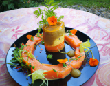 Timbale de saumon aux cuisse de grnouilles