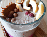 Smothie lait noix coco et fruits divers