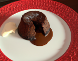 Fondant au chocolat et sa crème anglaise