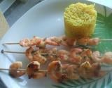 Brochettes de crevettes gourmandes