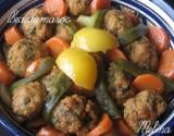 Tajine de boulettes de merlan aux légumes