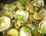 Poêlée de courgettes au chèvre et à la menthe