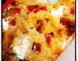 Cake poivron, chèvre et chorizo