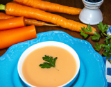 Velouté de carottes au Bresse bleu