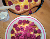 Clafoutis de framboises & pain d'épices