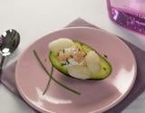 Avocat crevette et sorbet au citron vert