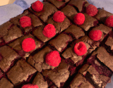 Brownies à la patate douce et framboises