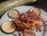 Gratin de courgettes et dés de jambon inratable