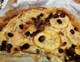 Tarte aux pommes bananes et raisins