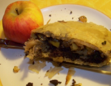 Strudel salé aux pommes boudin noir et raisins!